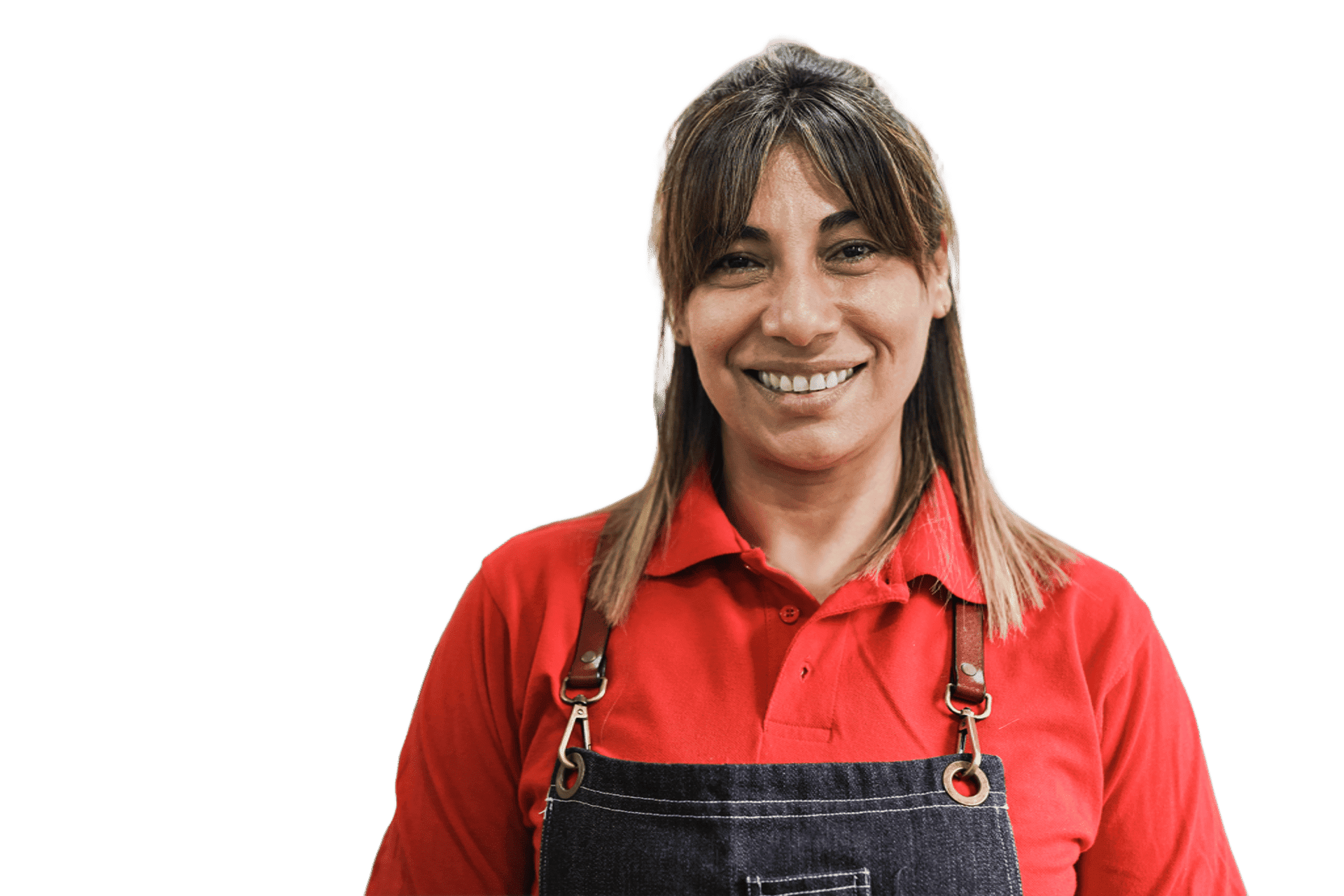 mujer con mandil